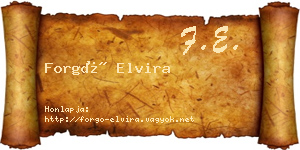 Forgó Elvira névjegykártya
